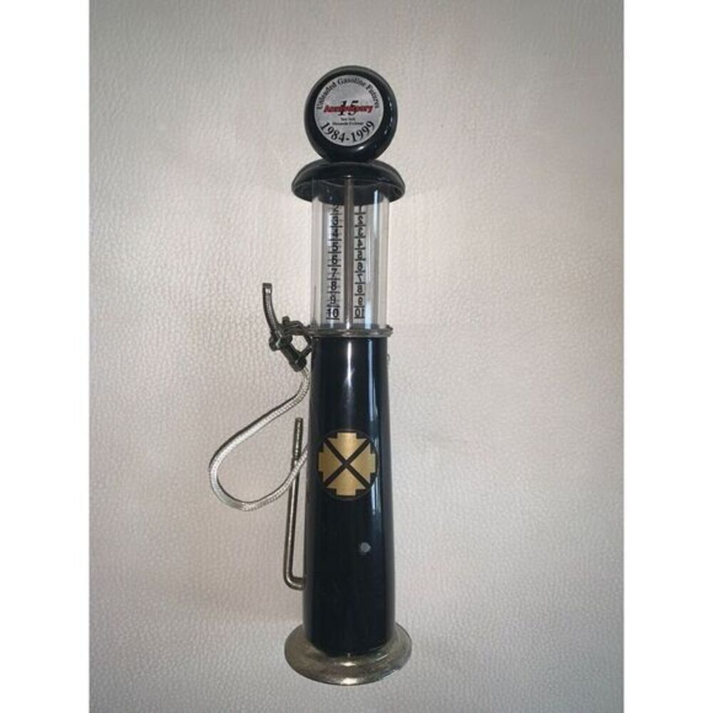 Mini Gasoline pump Metal glass 8" Unleaded Gasoline Futures 15th Anniversary